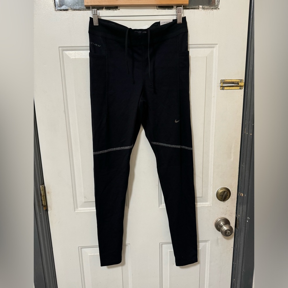 NIKE DRI FIT Running Tights in Large - Black - Brand New - With Pockets